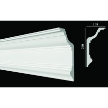 DECOR-DIZAYN  DD513 потолочный плинтус дюрополимер 200х108х2000мм